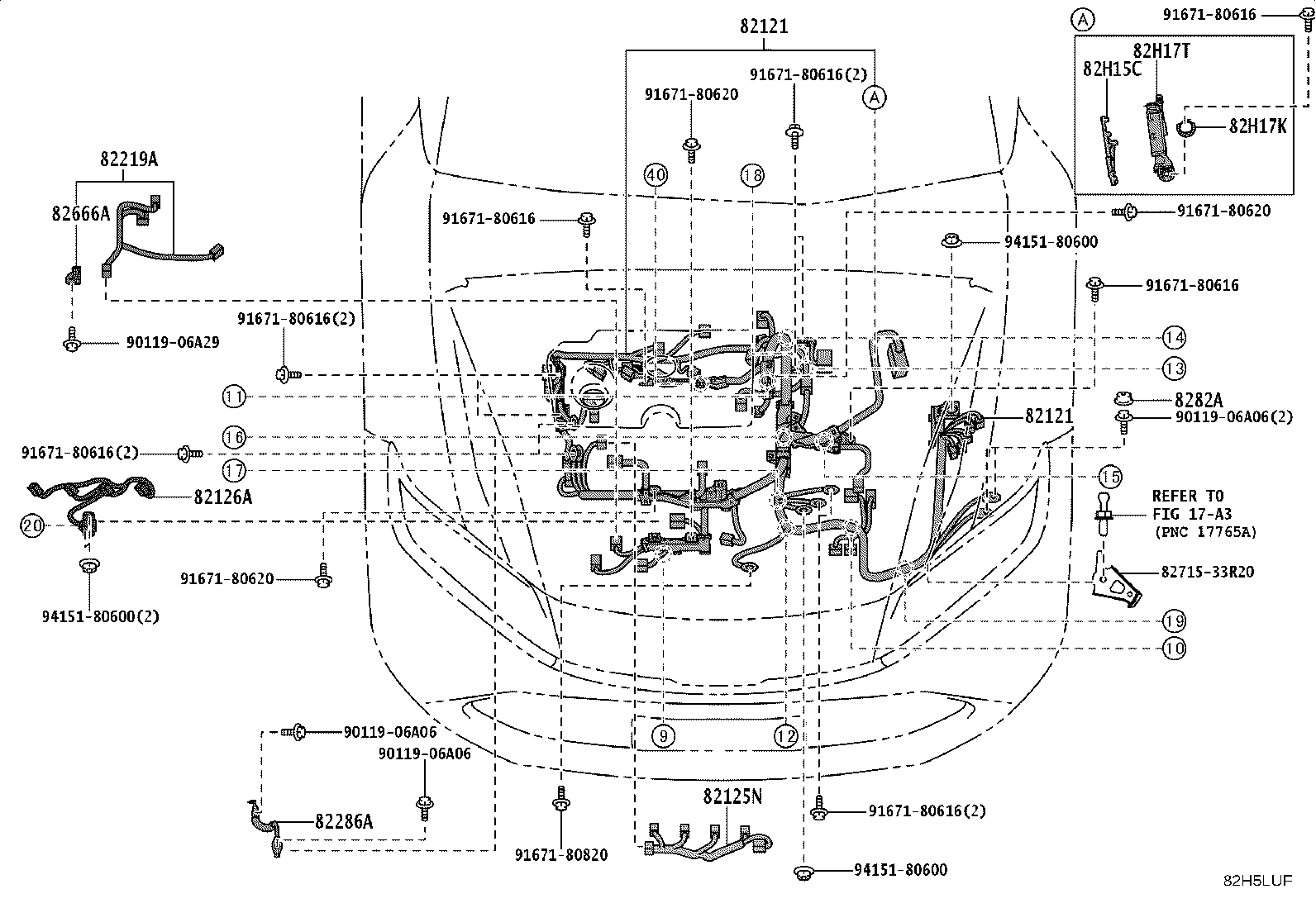 82154-30C80 WIRE, REAR DOOR, NO.2 product image