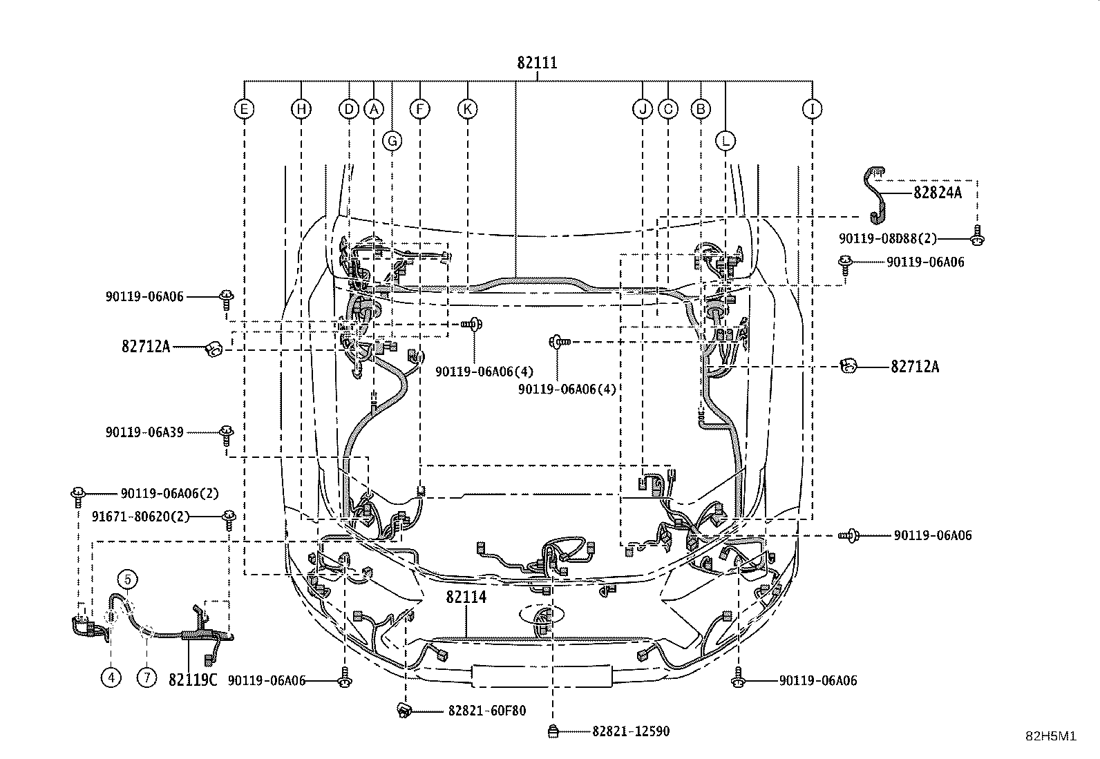 82142-6AX00 WIRE, INSTRUMENT PANEL, NO.2 product image