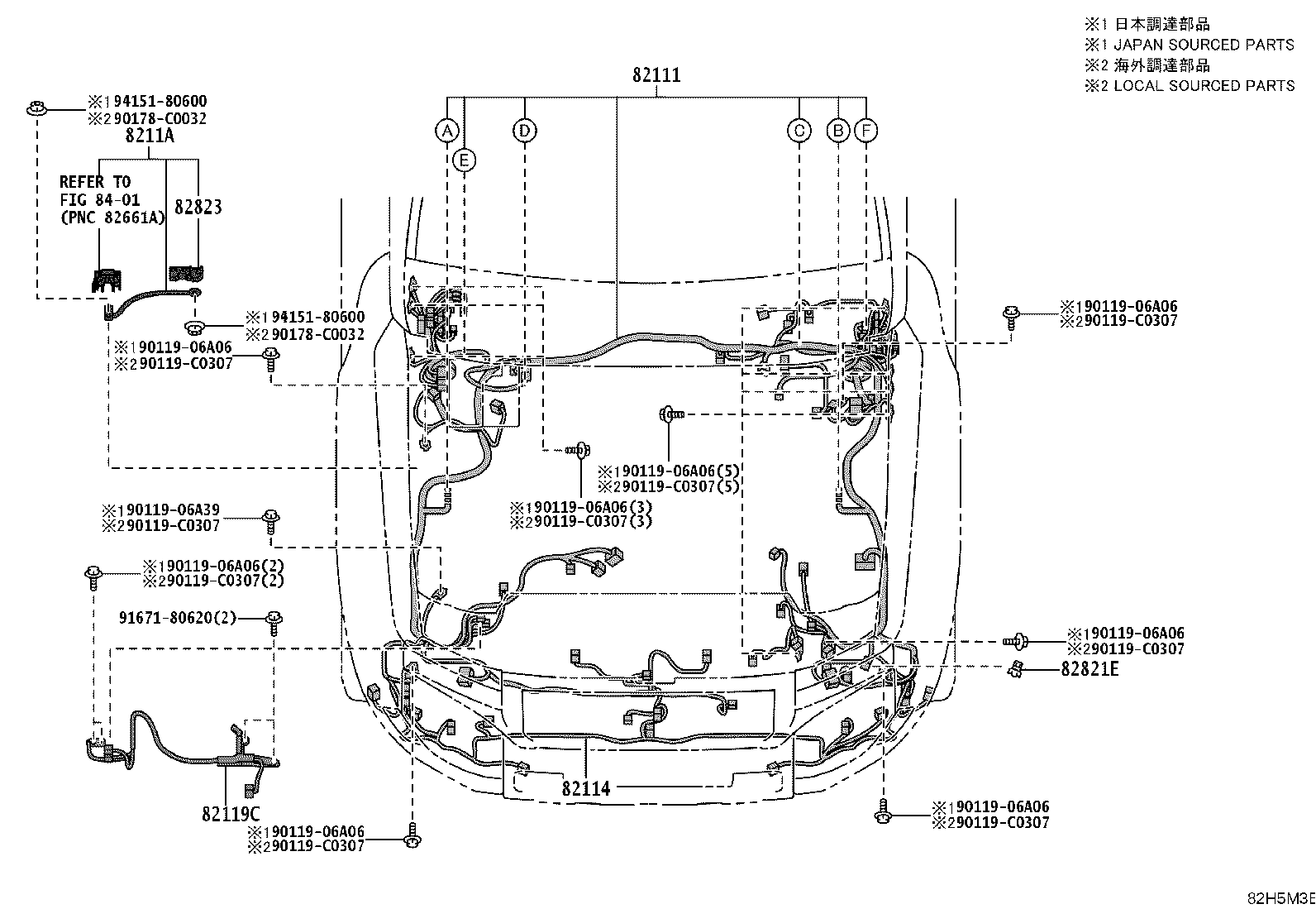 82151-0G240 WIRE, FRONT DOOR, RH product image
