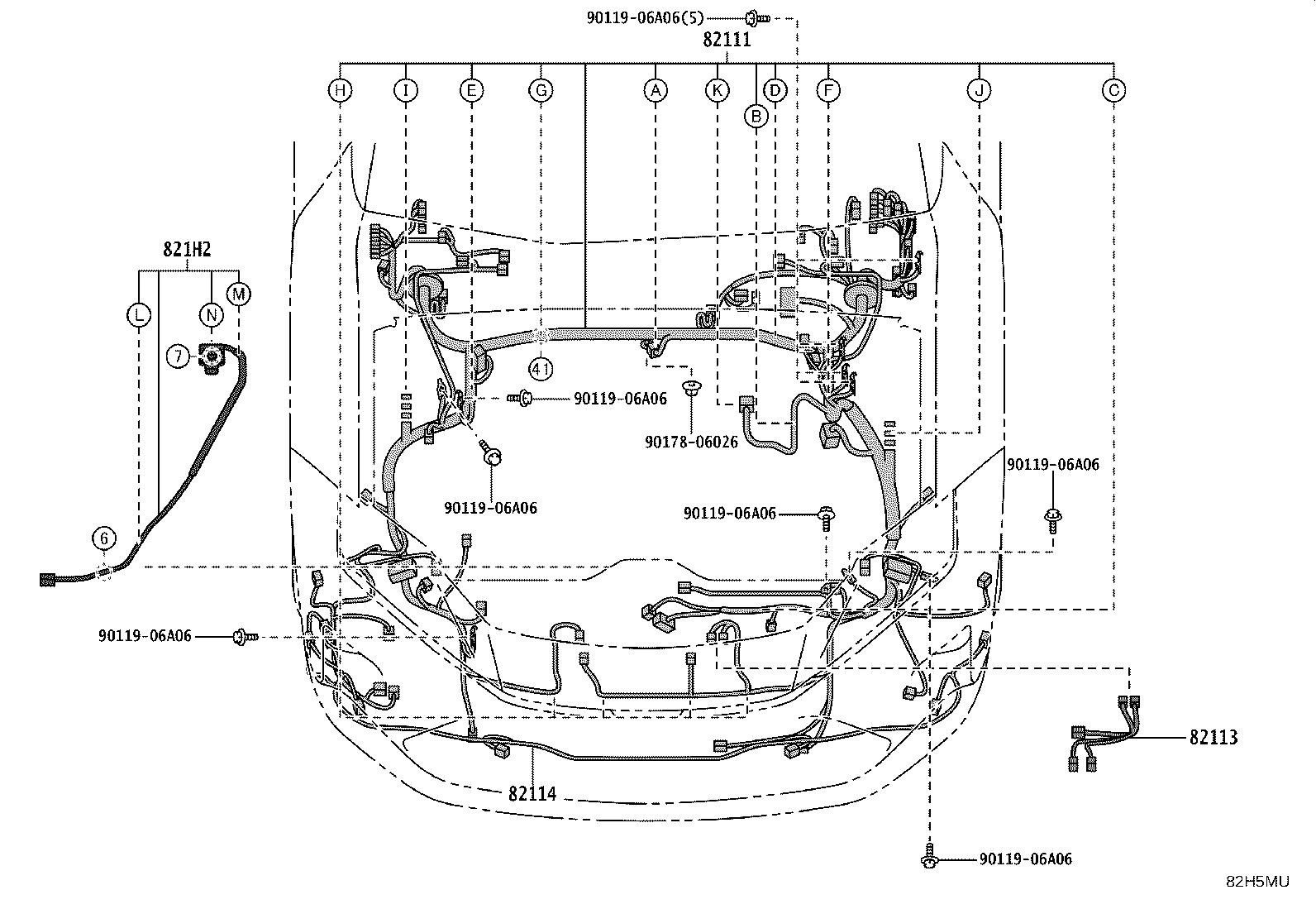 82151-30P10 WIRE, FRONT DOOR, RH product image