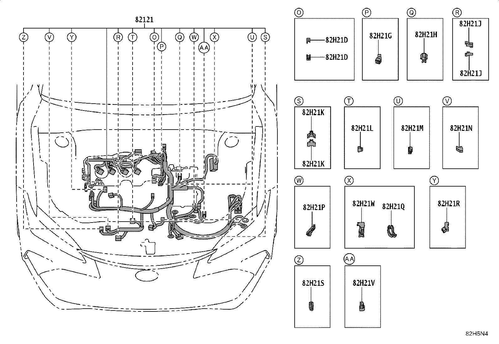 82121-07370 WIRE, ENGINE product image