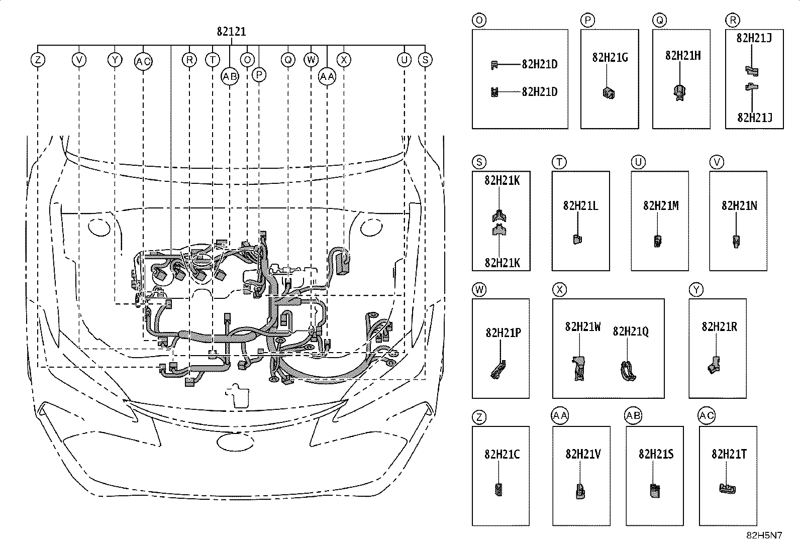82121-07370 WIRE, ENGINE product image