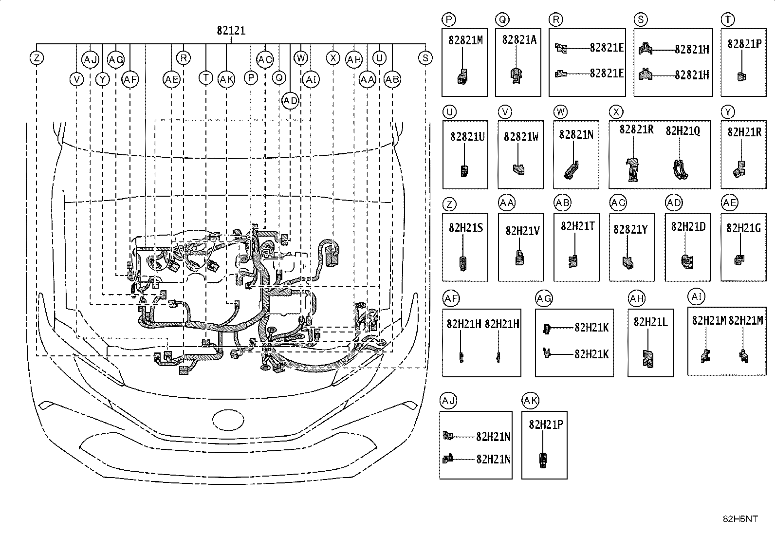 82817-3T790 PROTECTOR, WIRING HARNESS, NO.13 product image