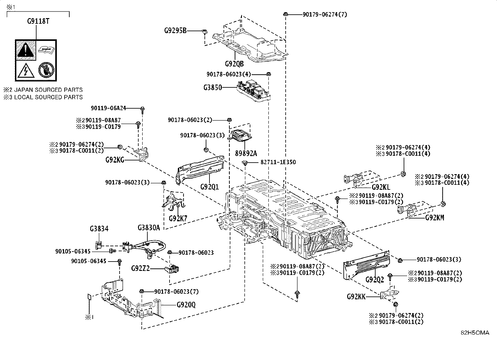 82675-0G070 TERMINAL, BATTERY POSITIVE product image