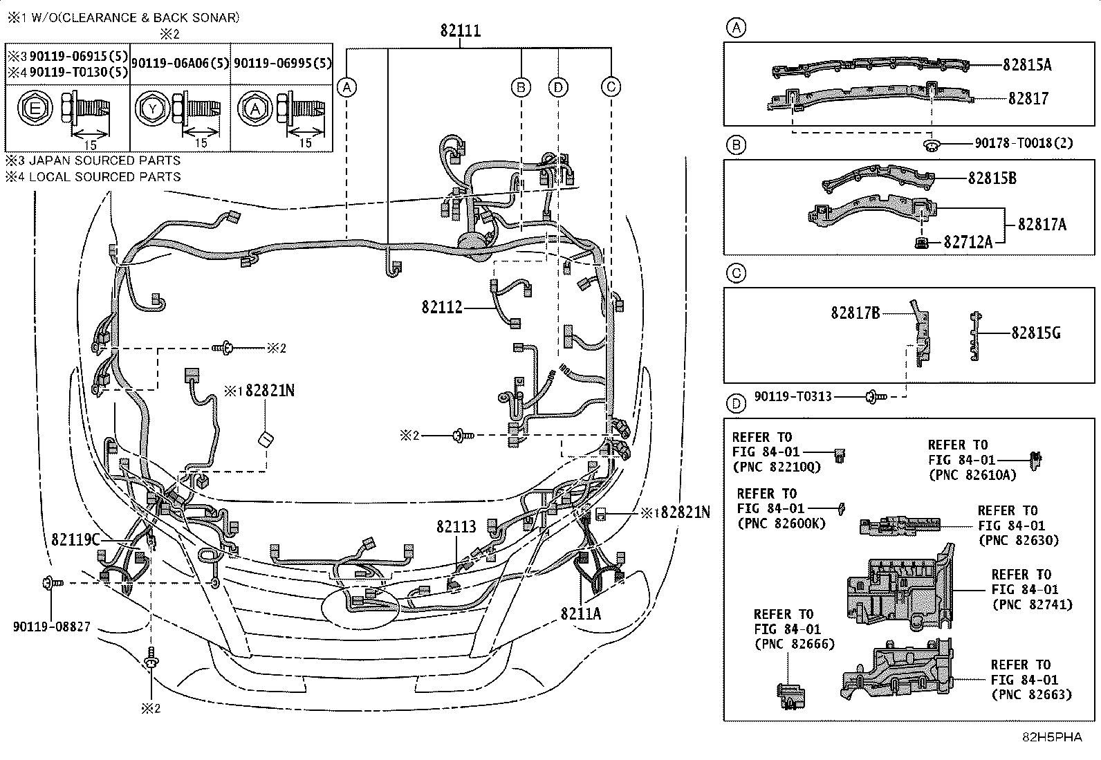 82184-KKX40 WIRE, BACK DOOR, NO.1 product image