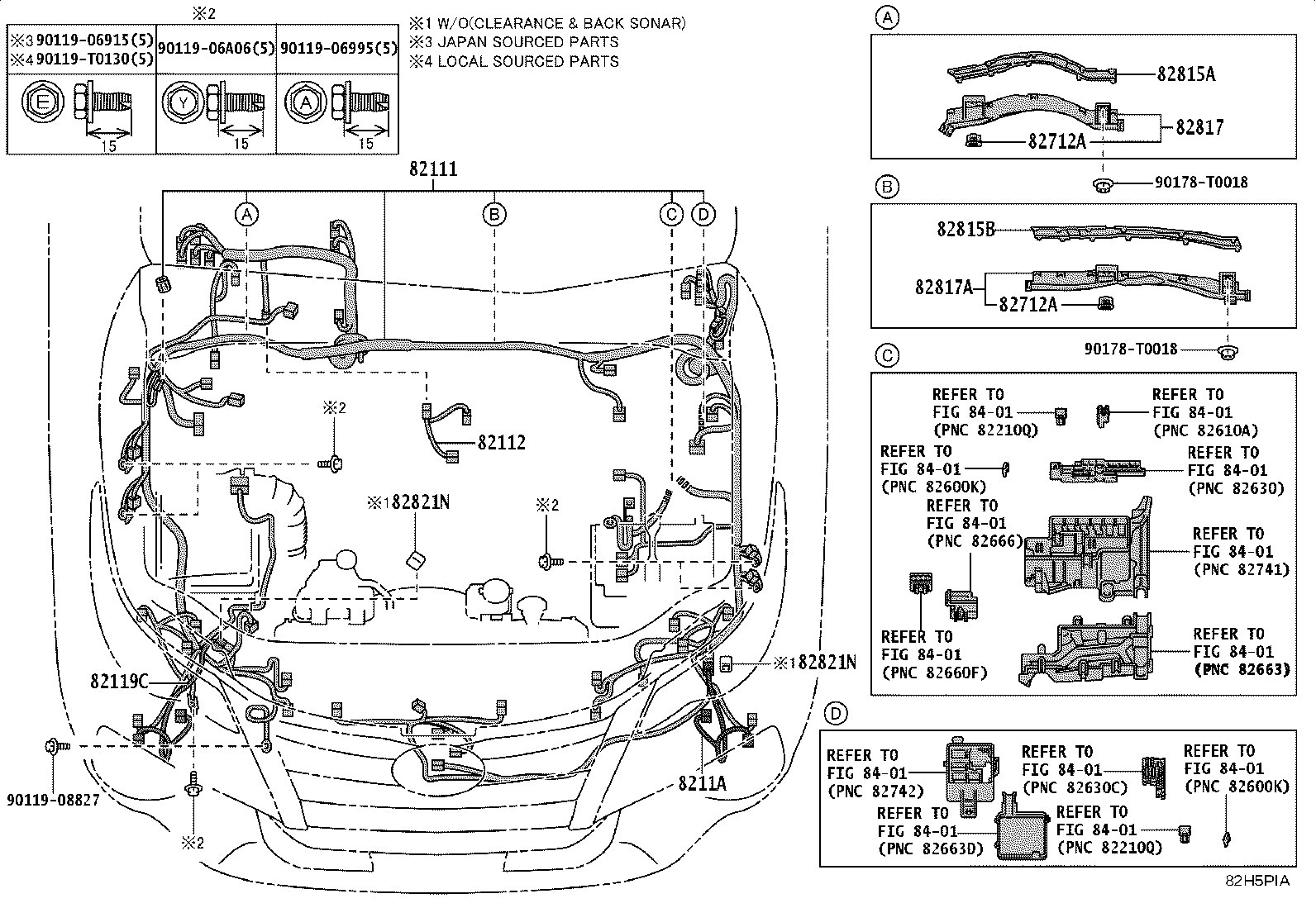 82184-KKX40 WIRE, BACK DOOR, NO.1 product image