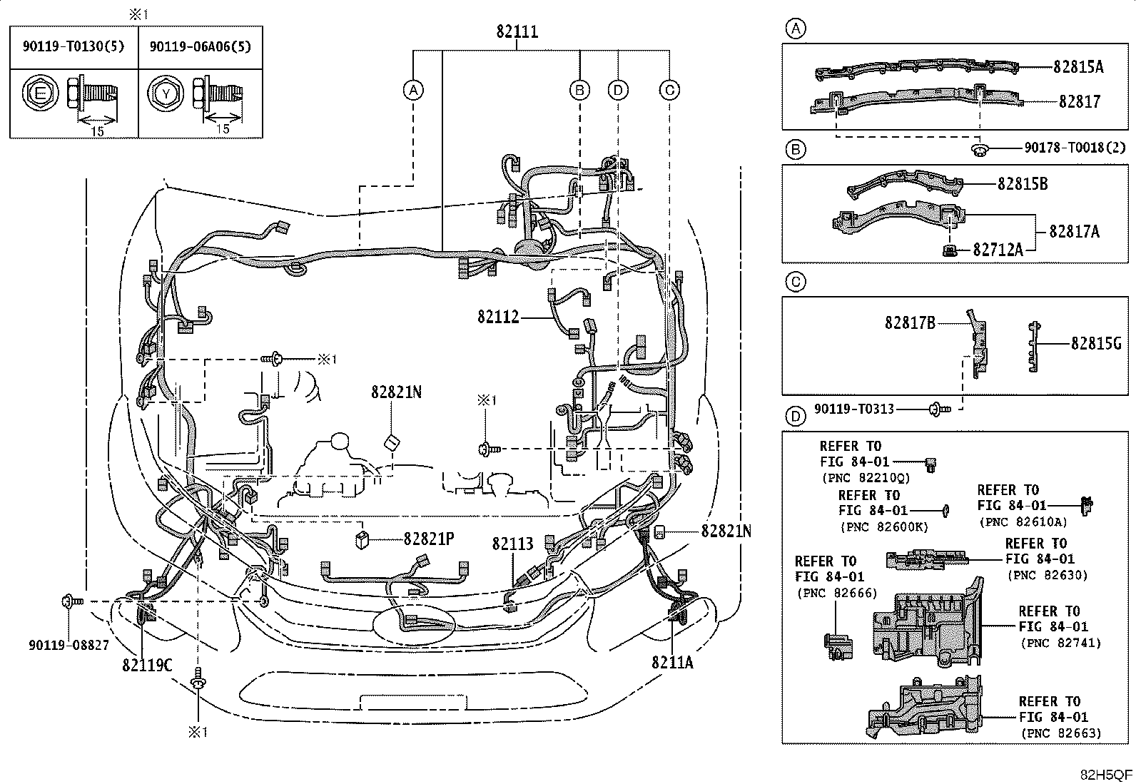 Toyota 82143-KKC20 WIRE, INSTRUMENT PANEL, NO.3