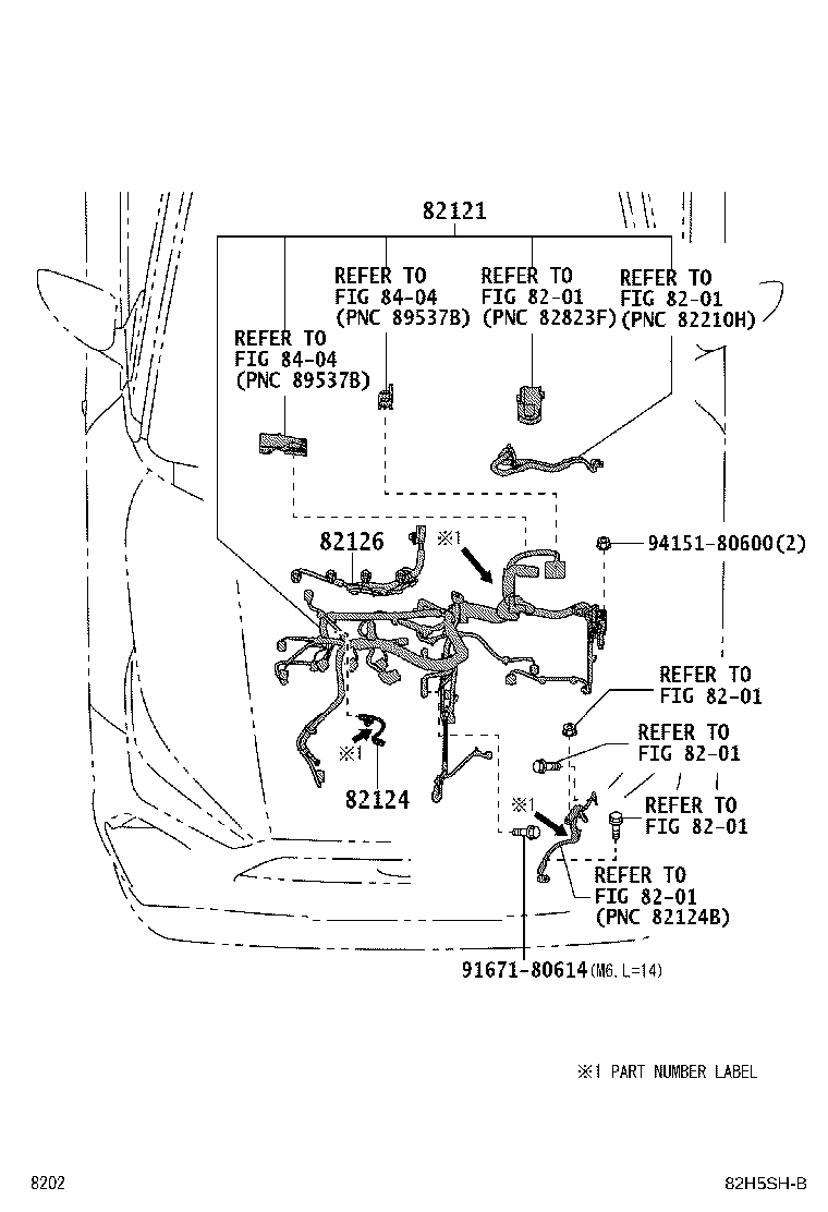 82124-BZ070 WIRE, ENGINE, NO.4 product image
