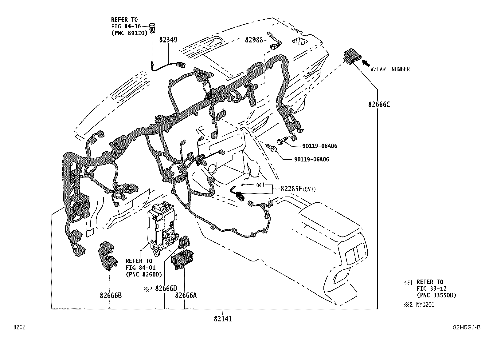 82124-BZ070 WIRE, ENGINE, NO.4 product image