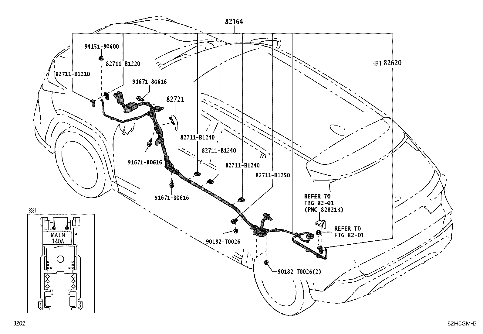 82124-BZ070 WIRE, ENGINE, NO.4 product image