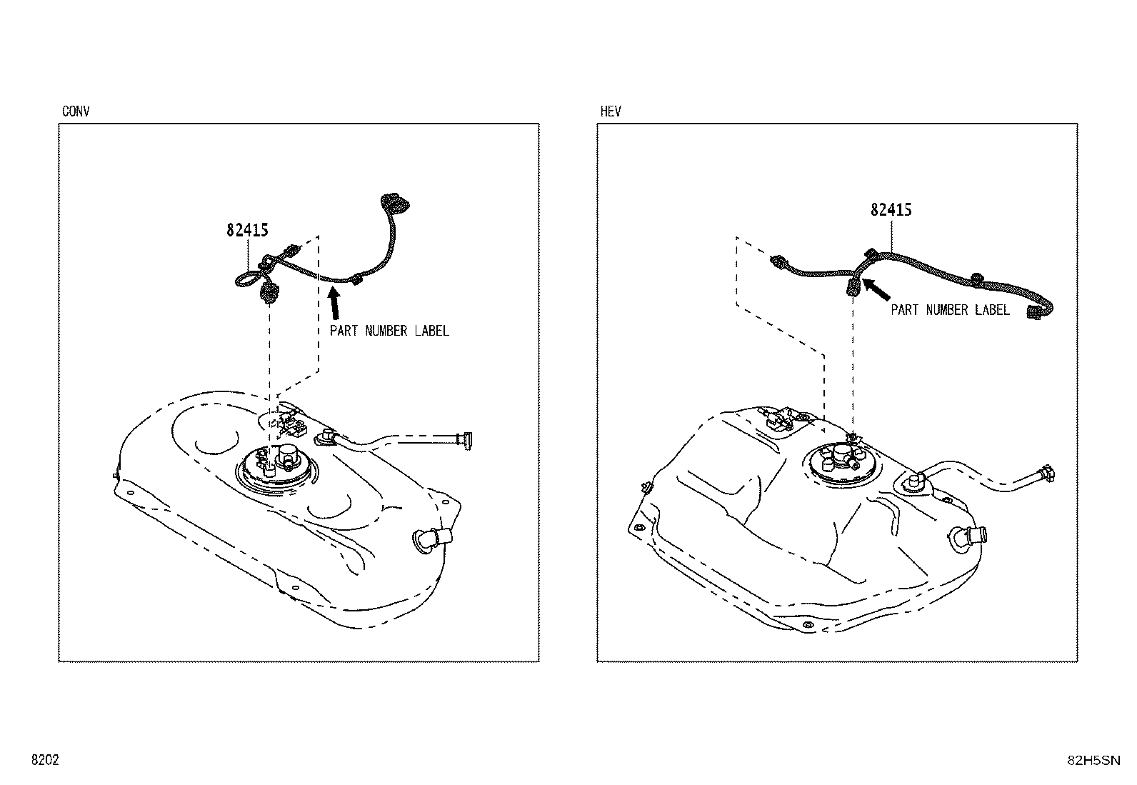 82124-BZ070 WIRE, ENGINE, NO.4 product image