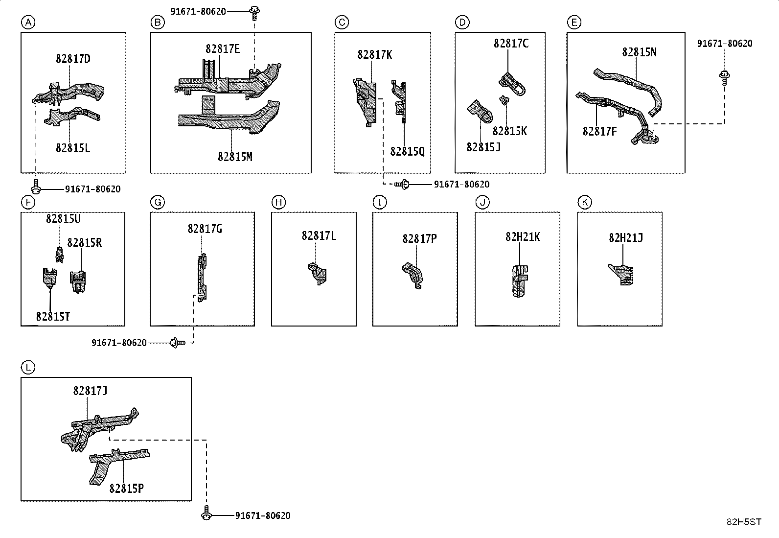 82154-52810 WIRE, REAR DOOR, NO.2 product image