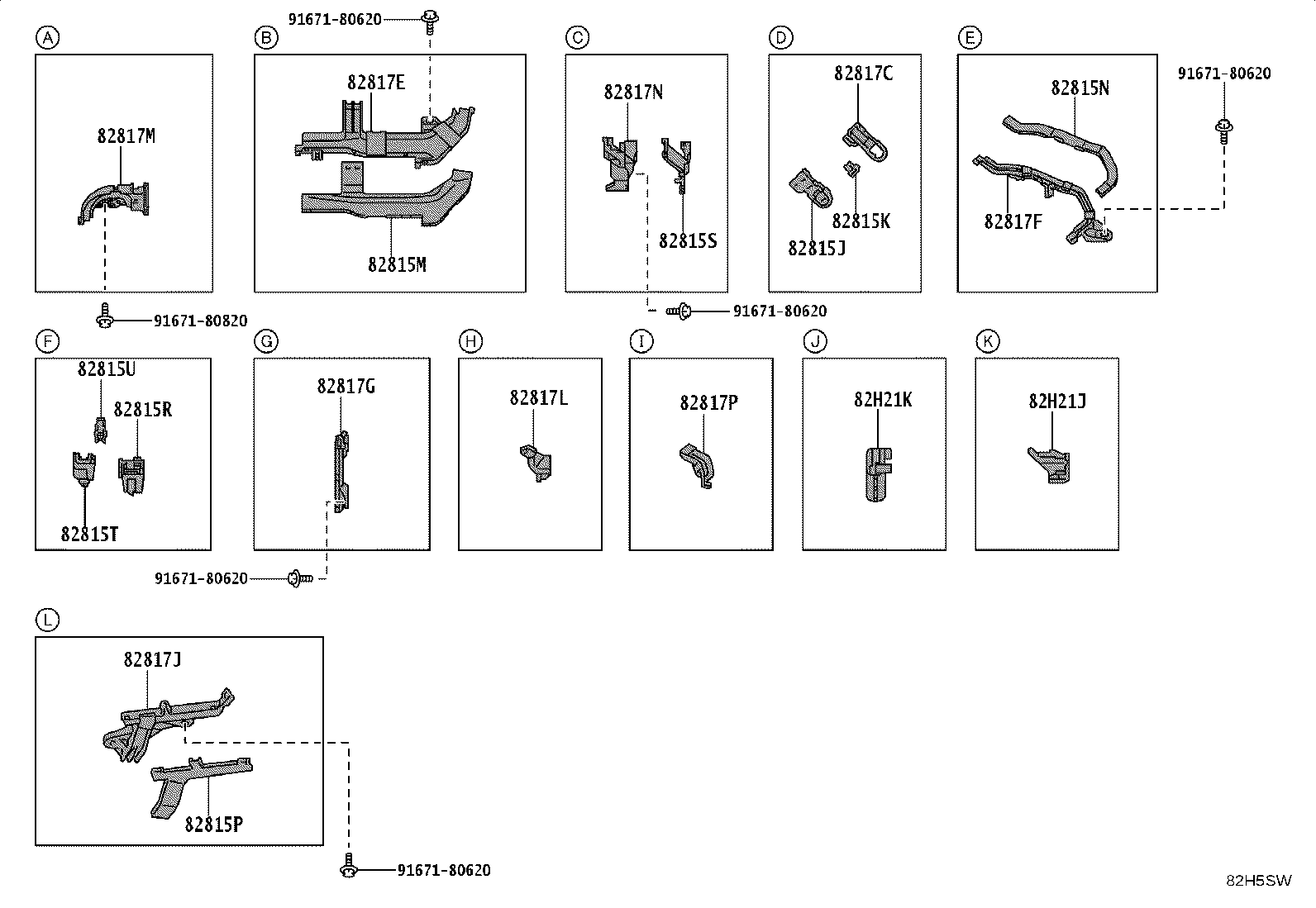 82113-52C40 WIRE, ENGINE ROOM, NO.3 product image