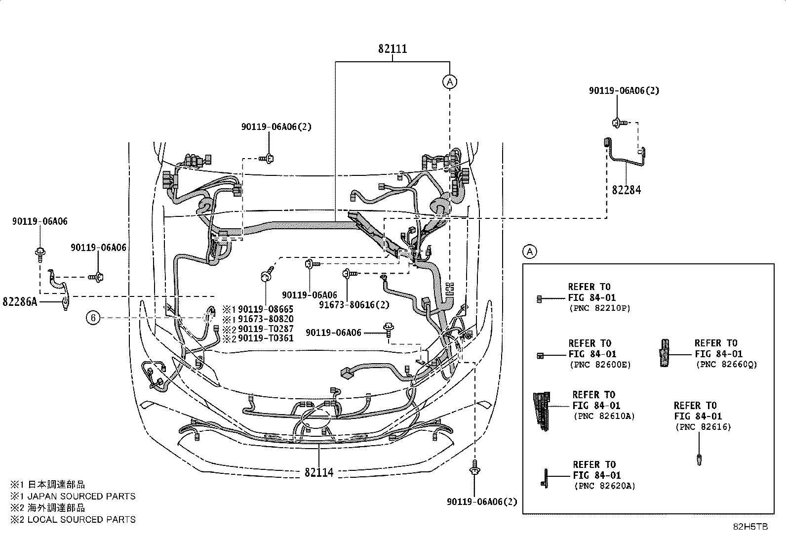 82712-47450 SUPPORT, WIRING HARNESS product image