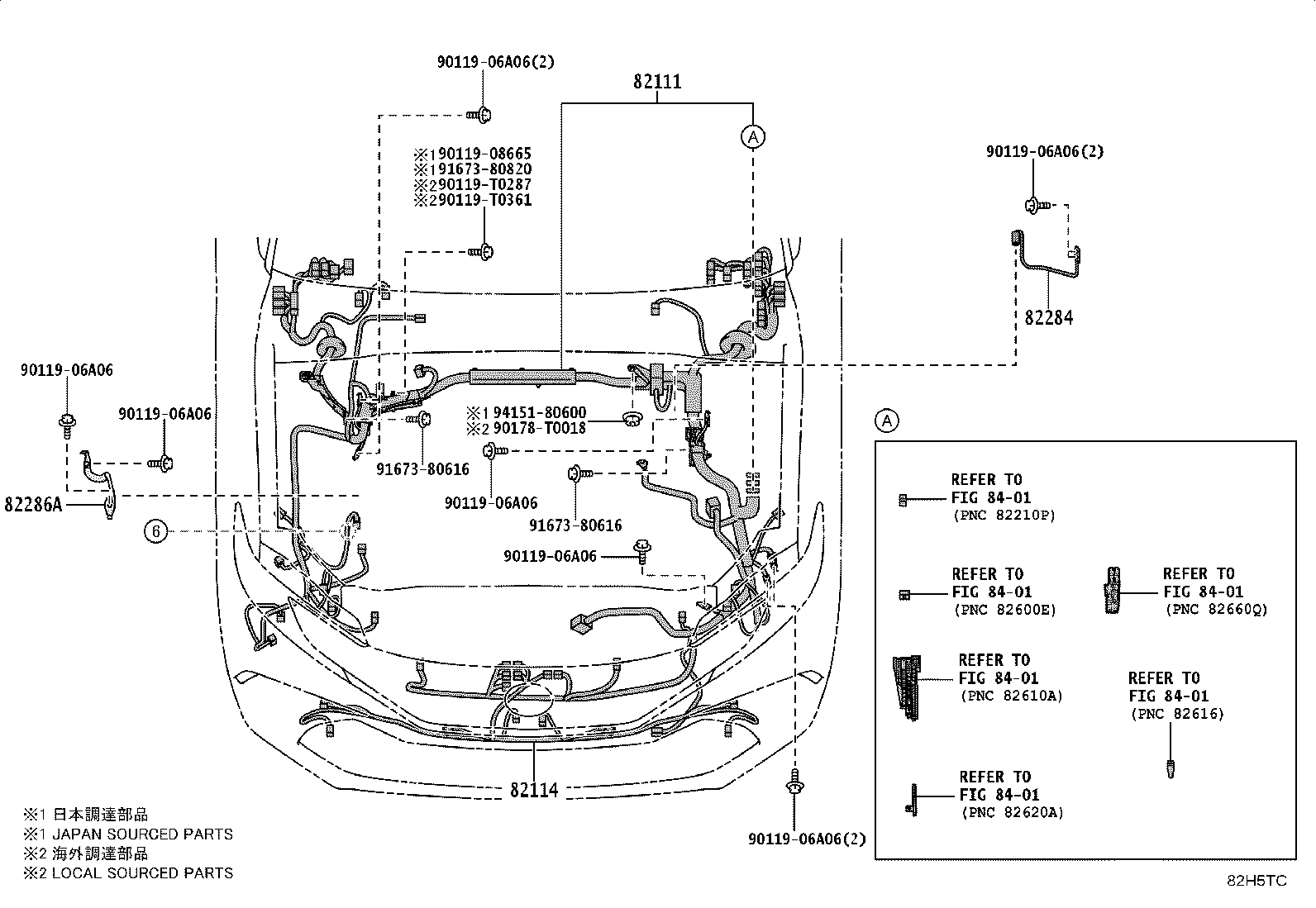 82712-47450 SUPPORT, WIRING HARNESS product image