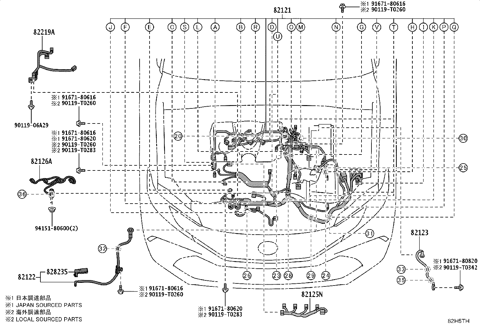 82712-47450 SUPPORT, WIRING HARNESS product image
