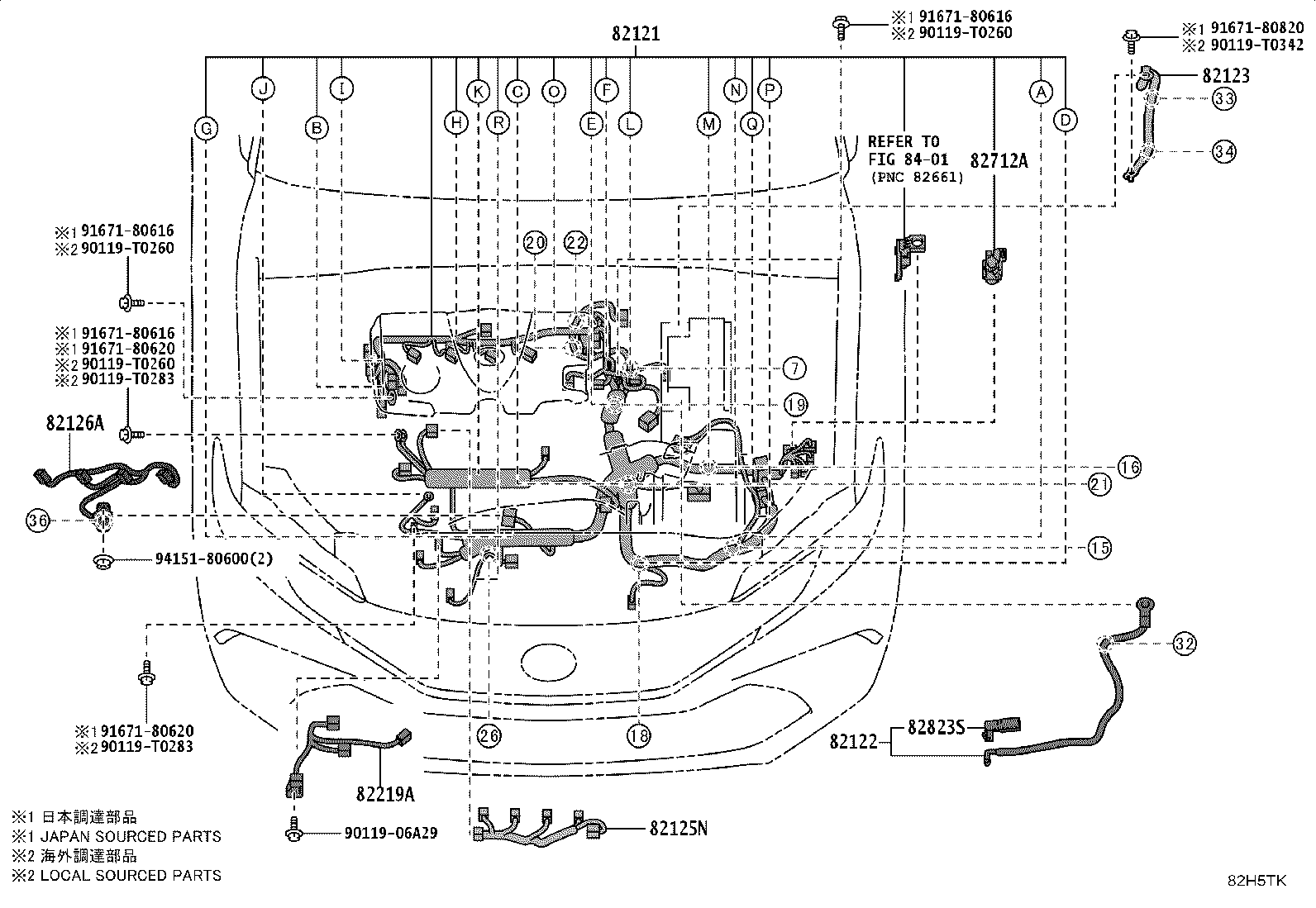 82712-47450 SUPPORT, WIRING HARNESS product image
