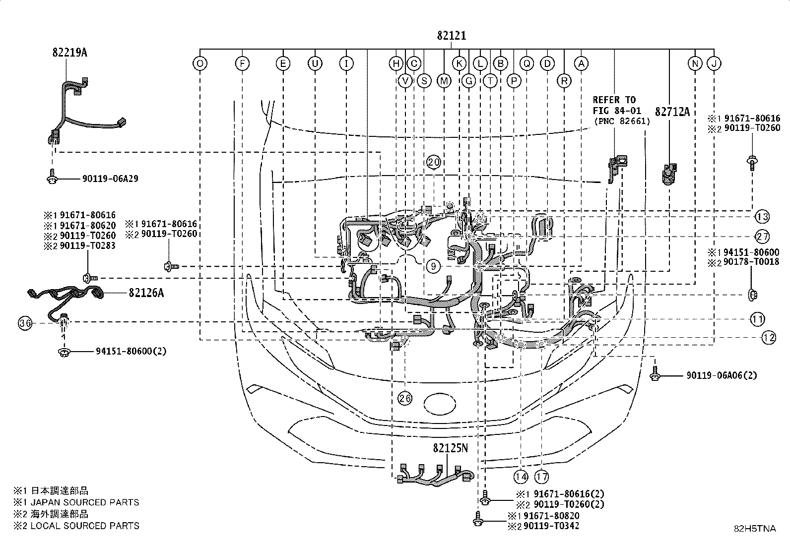 82712-47450 SUPPORT, WIRING HARNESS product image