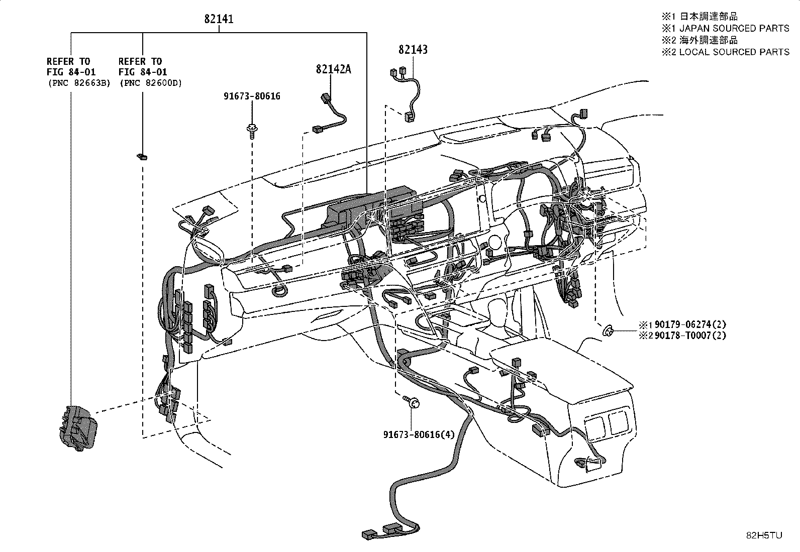 82712-47450 SUPPORT, WIRING HARNESS product image
