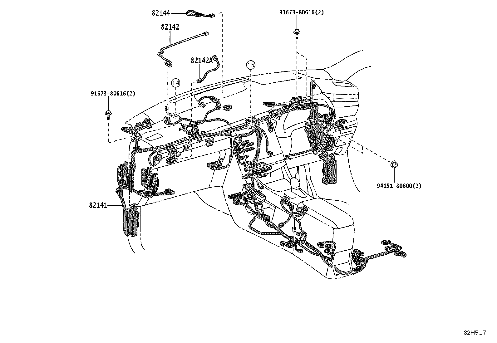 82113-52C40 WIRE, ENGINE ROOM, NO.3 product image