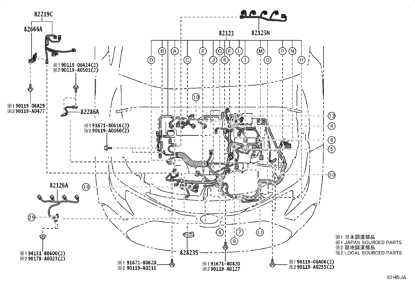 82151-0ZL40 WIRE, FRONT DOOR, RH product image