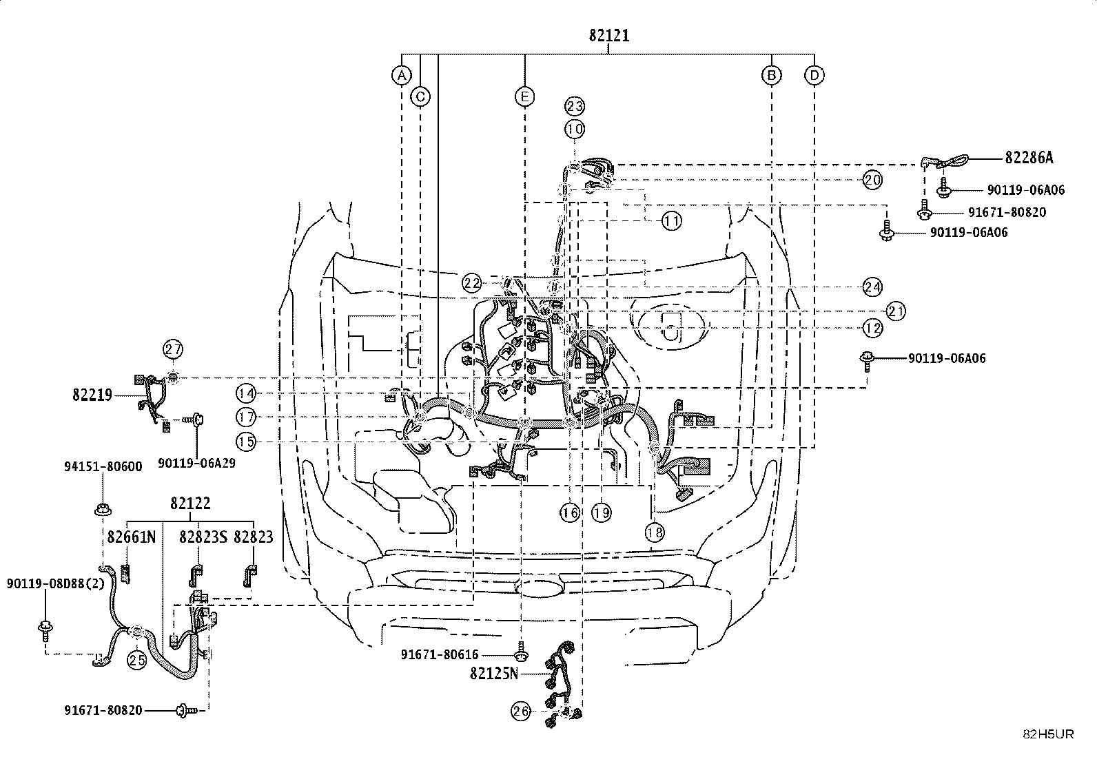 82191-35110 WIRE, FRONT SEAT, RH product image
