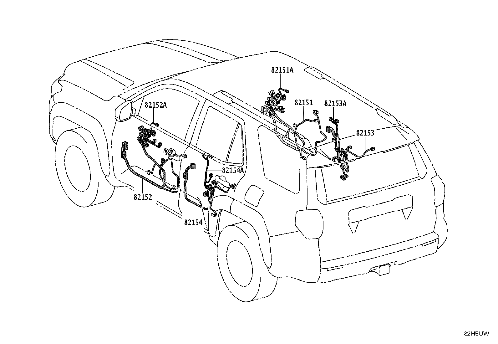 82191-35110 WIRE, FRONT SEAT, RH product image