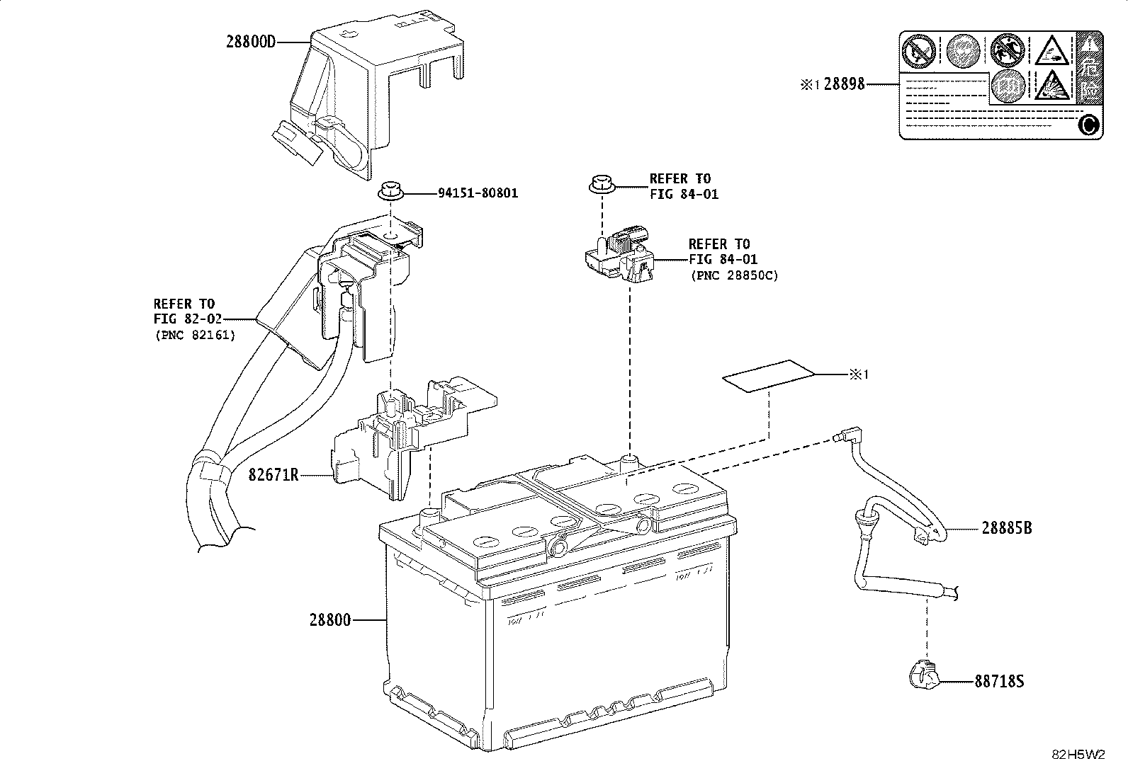 28885-18010 HOSE, BATTERY product image