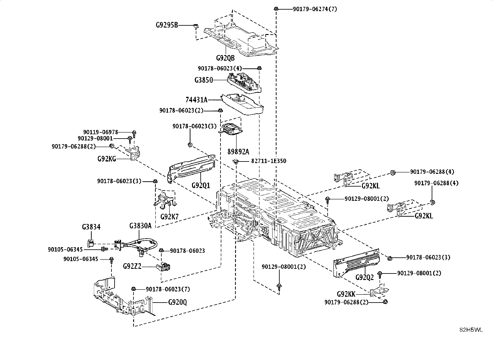 G920B-60030 BRACKET SUB-ASSY, HV BATTERY CARRIER, NO.1 product image