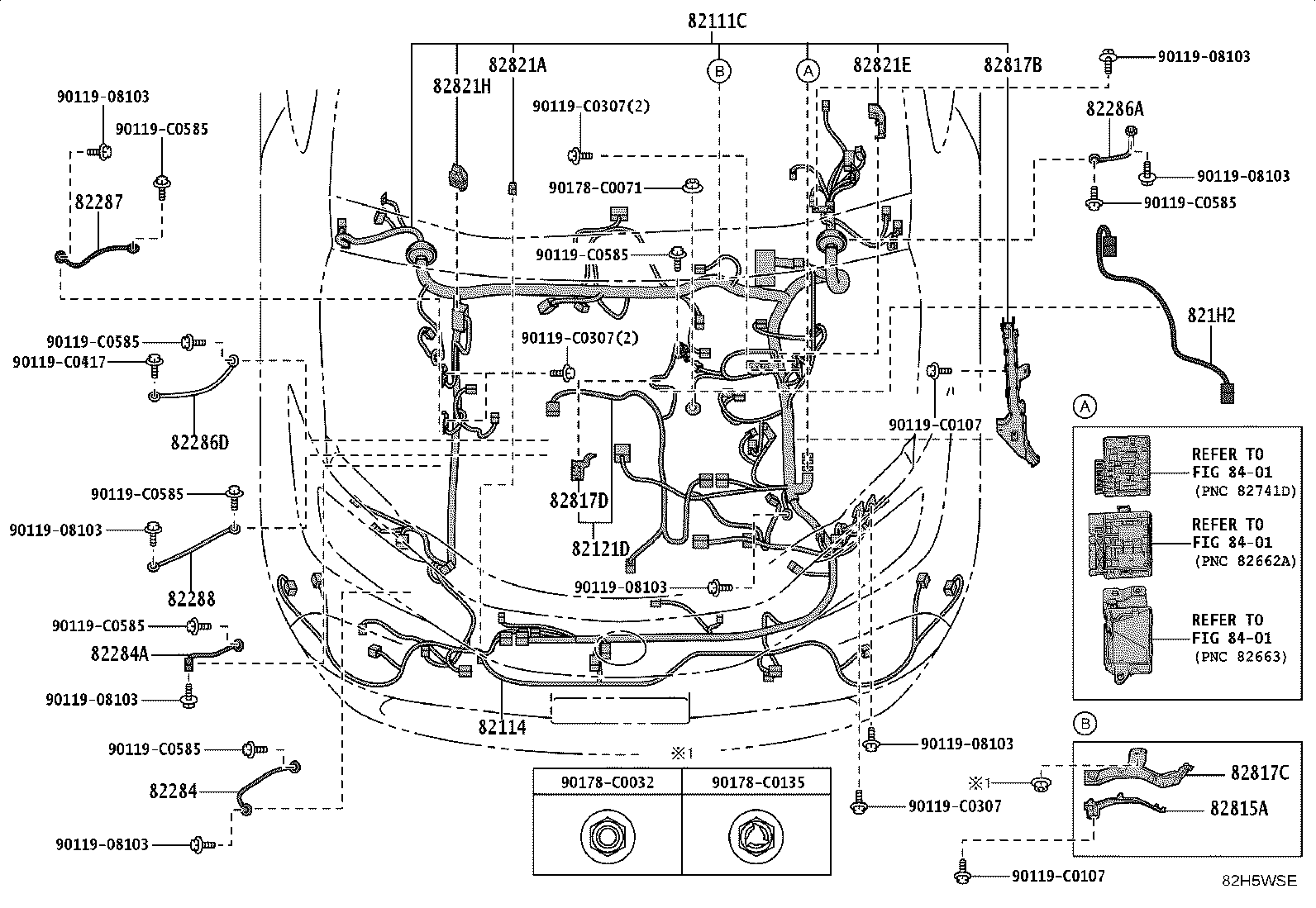 82111-03120 WIRE, MOTOR COMPARTMENT, MAIN product image