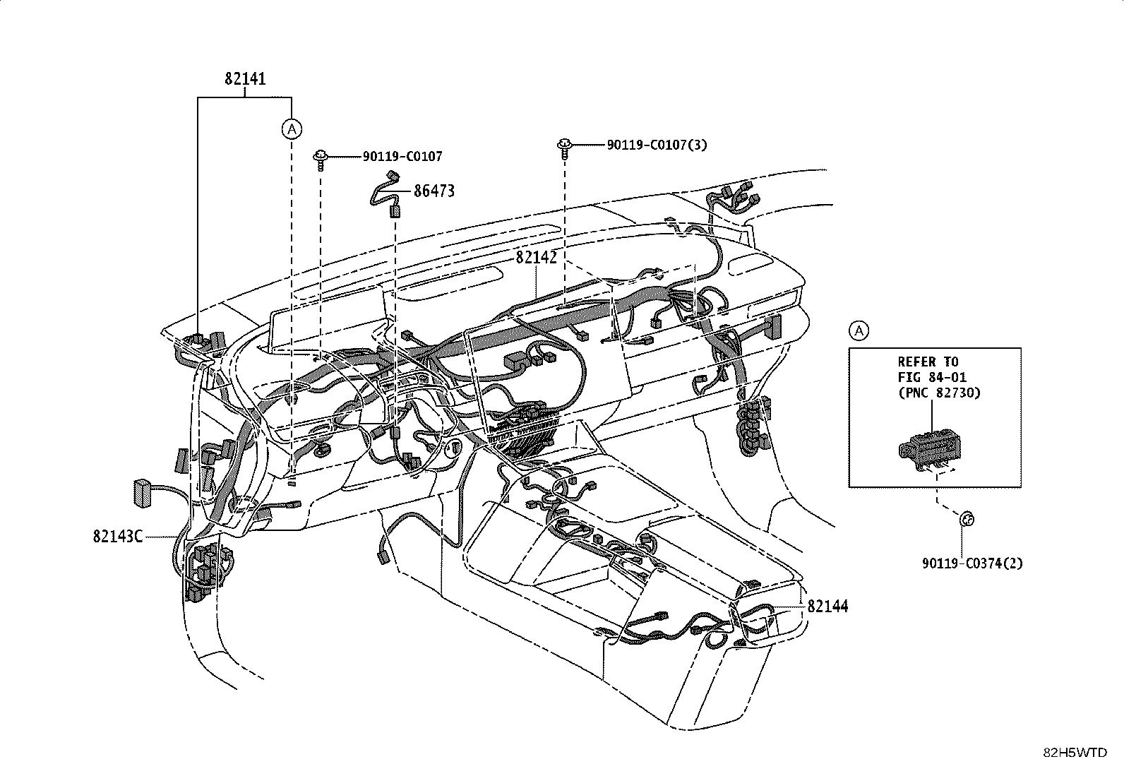 82111-03120 WIRE, MOTOR COMPARTMENT, MAIN product image