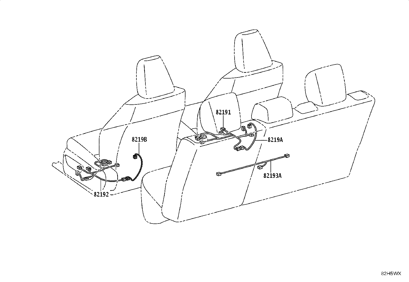 82111-03120 WIRE, MOTOR COMPARTMENT, MAIN product image