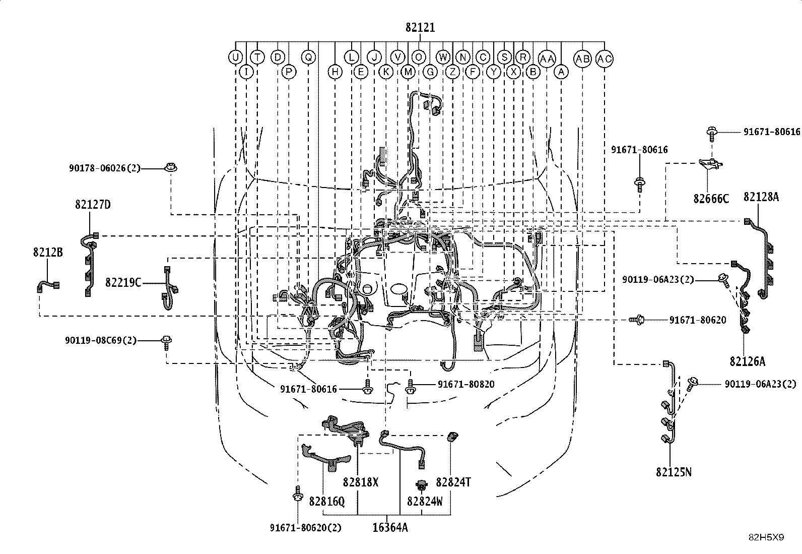 82192-60F60 WIRE, FRONT SEAT, LH product image