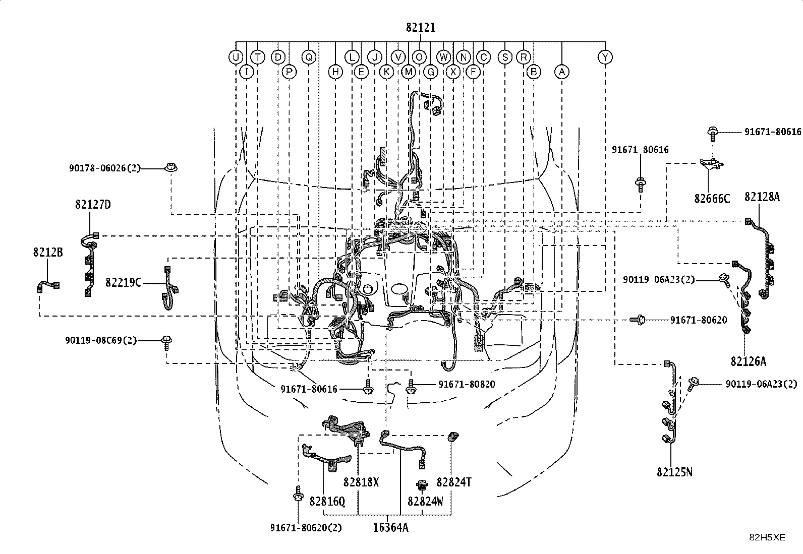 82191-60L40 WIRE, FRONT SEAT, RH product image
