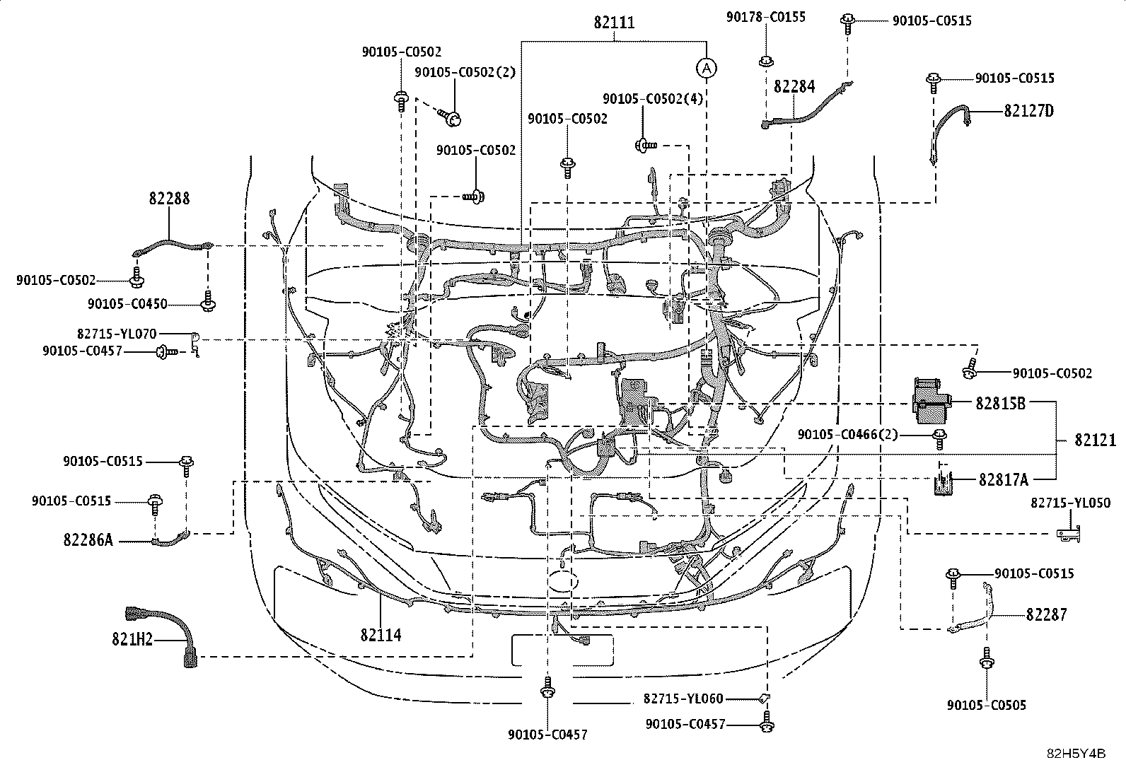 82817-YL070 PROTECTOR, WIRING HARNESS, NO.2 product image