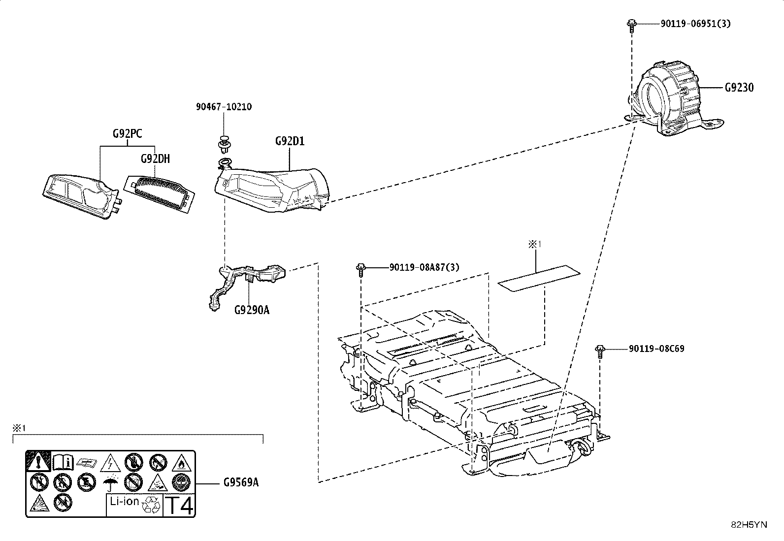 G920B-28010 BRACKET SUB-ASSY, HV BATTERY CARRIER, NO.1 product image