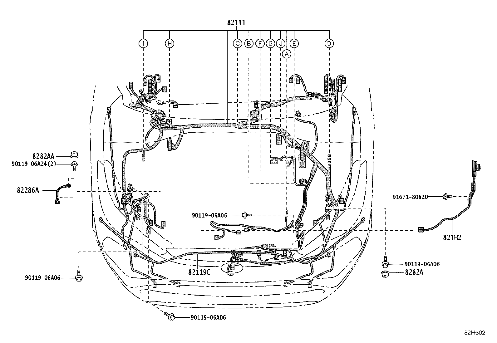 82151-16D90 WIRE, FRONT DOOR, RH product image