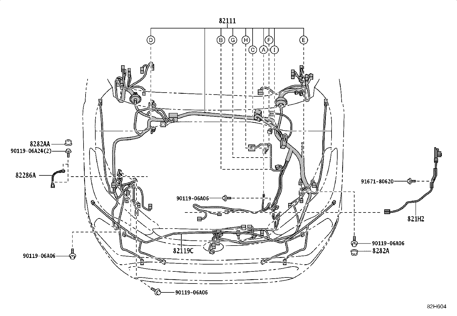 82151-16D90 WIRE, FRONT DOOR, RH product image