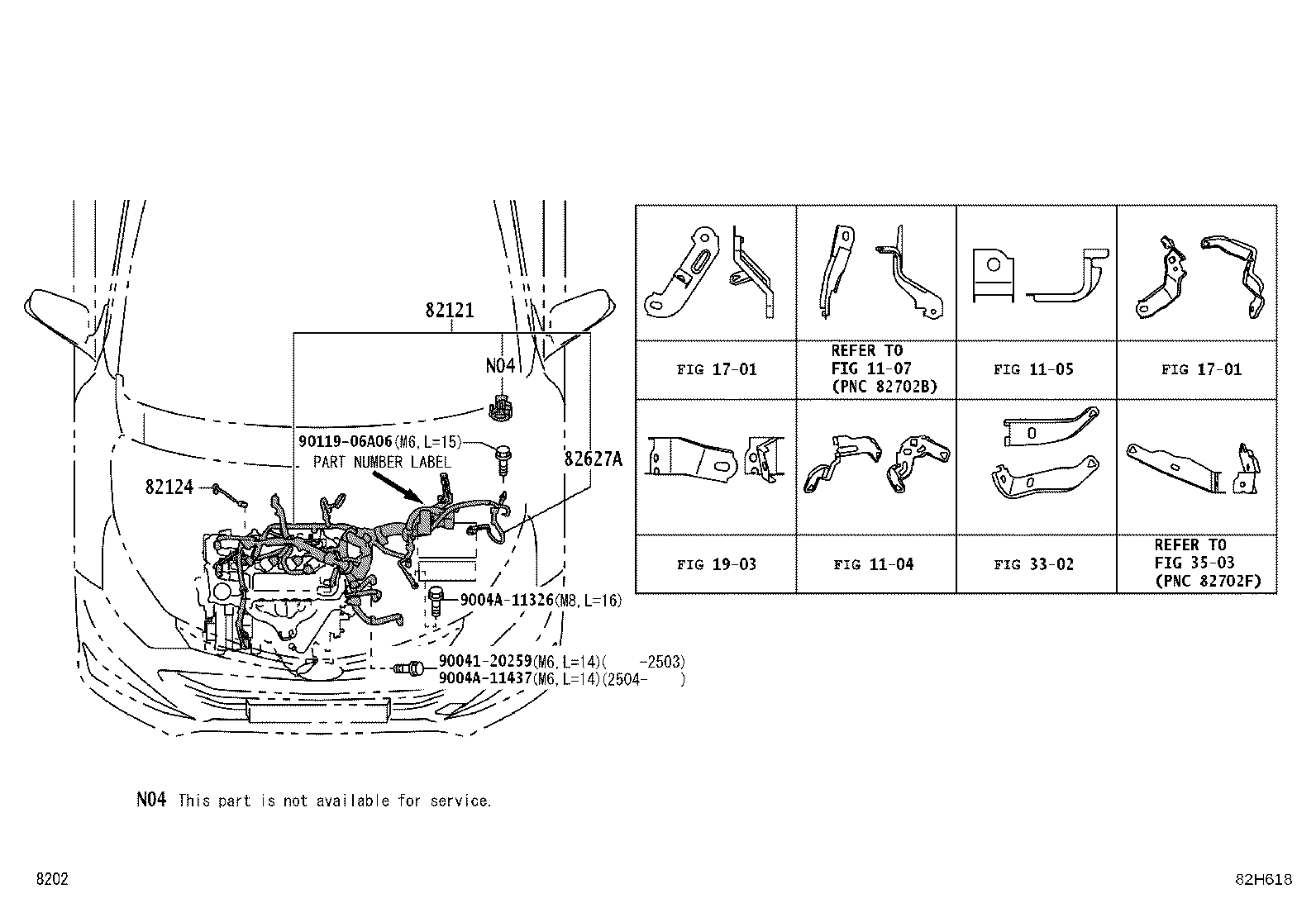 82153-BZ400 WIRE, REAR DOOR, RH product image