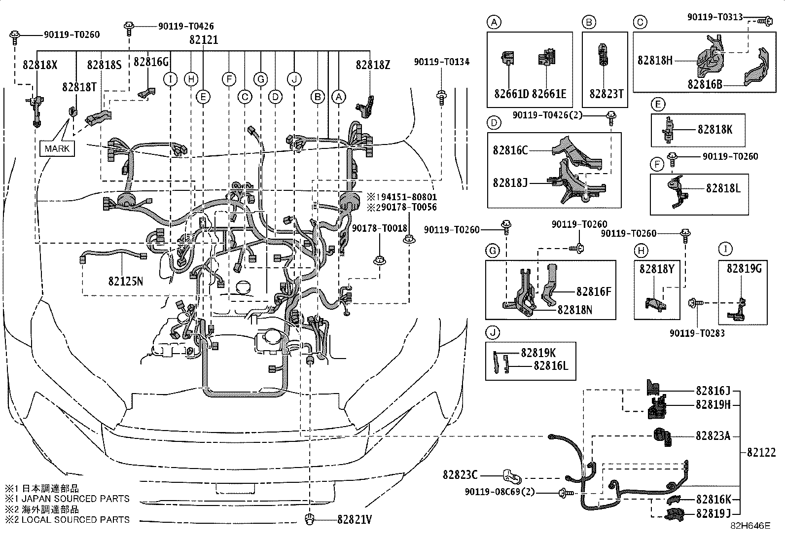 82142-KKF80 WIRE, INSTRUMENT PANEL, NO.2 product image