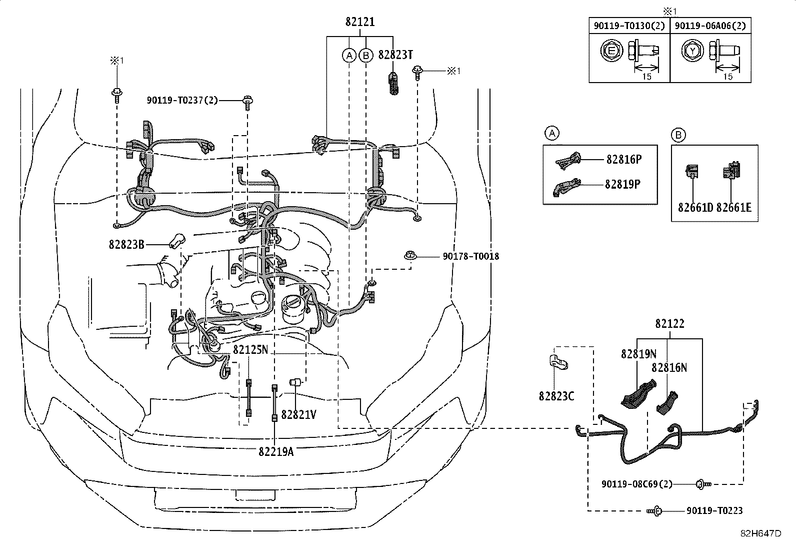 82142-KKF80 WIRE, INSTRUMENT PANEL, NO.2 product image