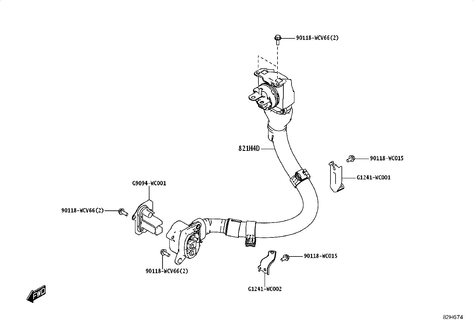 82192-WC004 WIRE, FRONT SEAT, RH product image