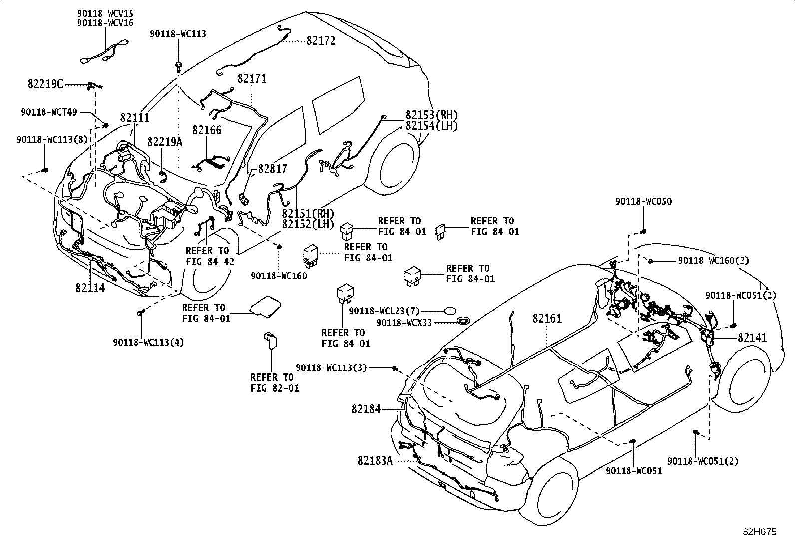 82192-WC004 WIRE, FRONT SEAT, RH product image