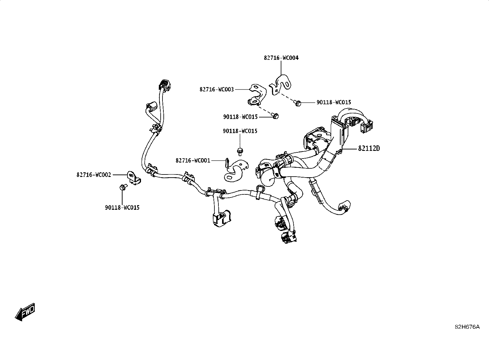 82192-WC004 WIRE, FRONT SEAT, RH product image