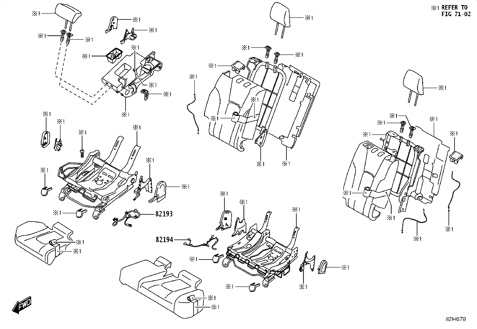 82192-WC004 WIRE, FRONT SEAT, RH product image