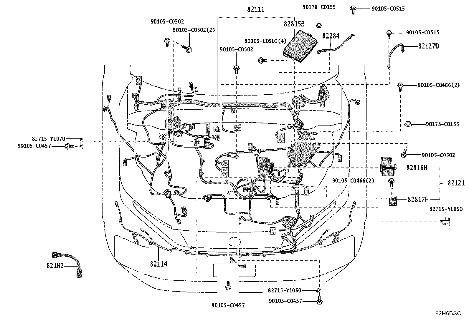 82191-YL070 WIRE, FRONT SEAT, RH product image