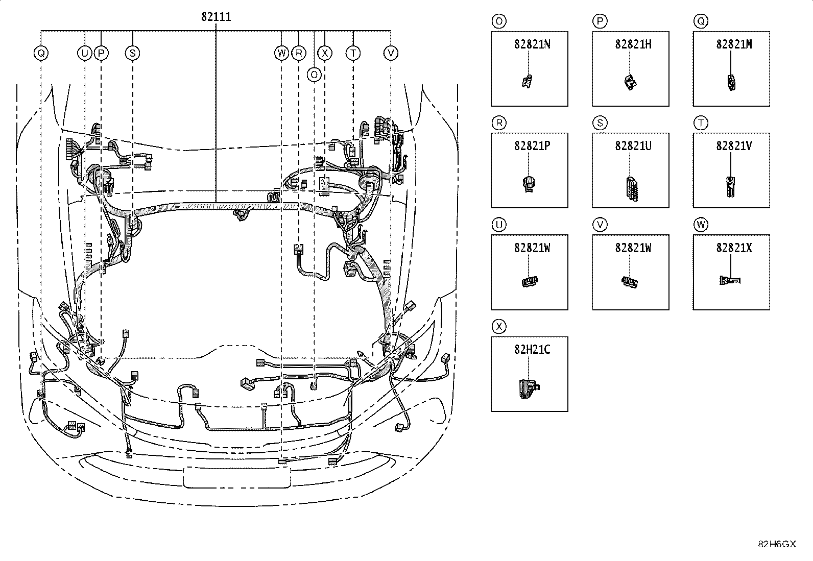 82712-42100 SUPPORT, WIRING HARNESS product image