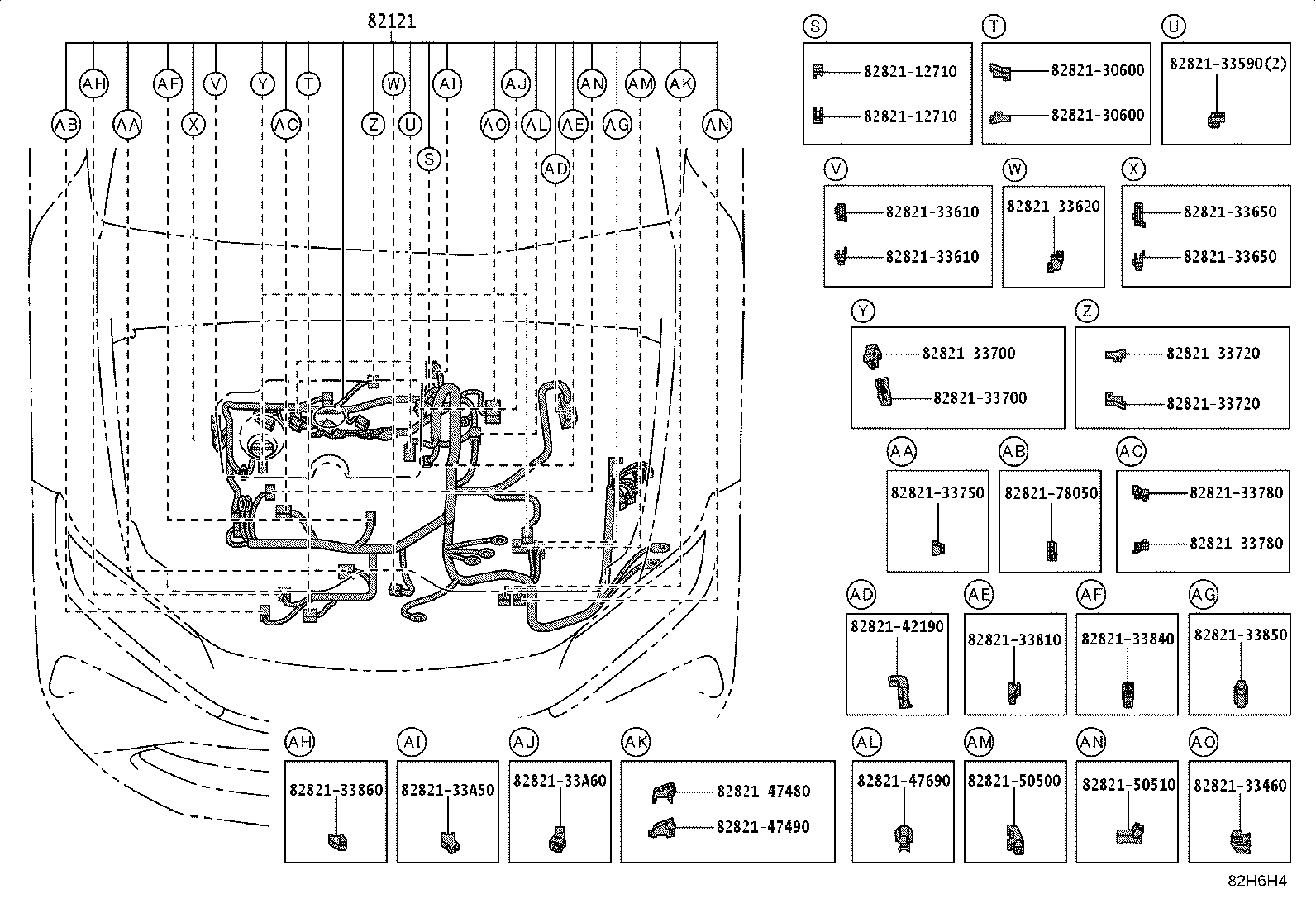 82712-42100 SUPPORT, WIRING HARNESS product image