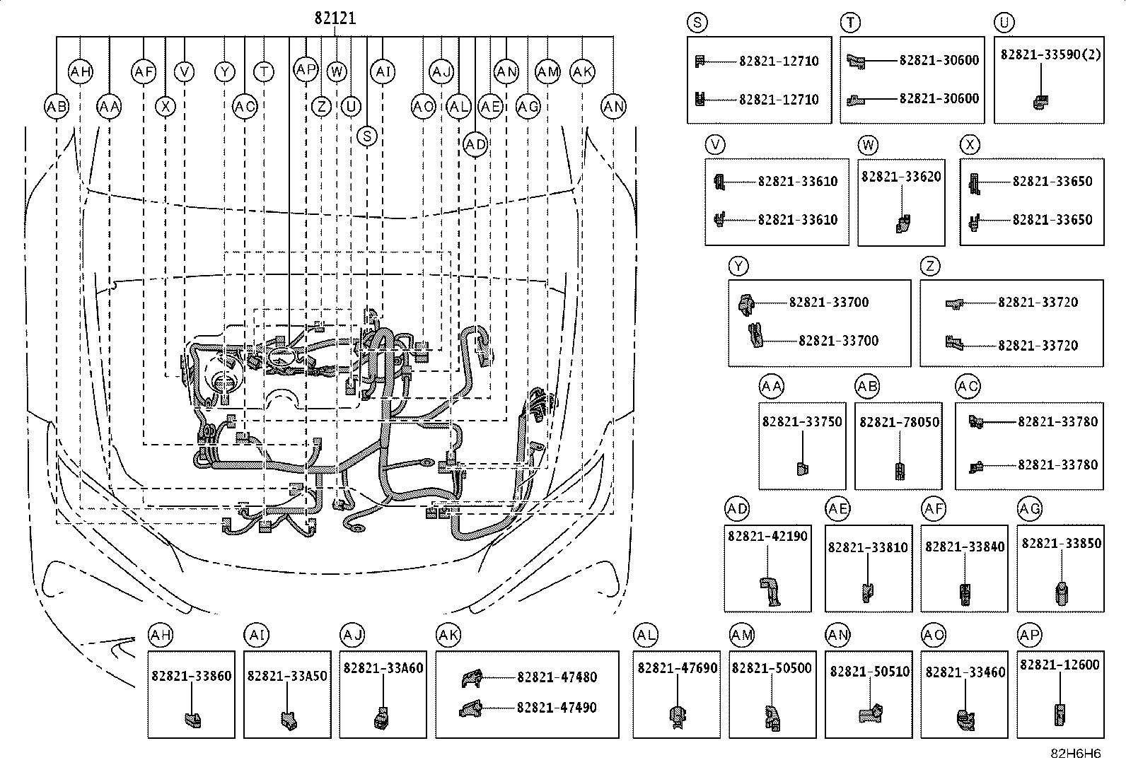 82712-42100 SUPPORT, WIRING HARNESS product image