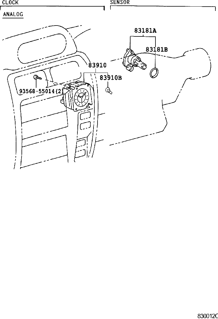 83841-6A720 CASE, COMBINATION METER product image